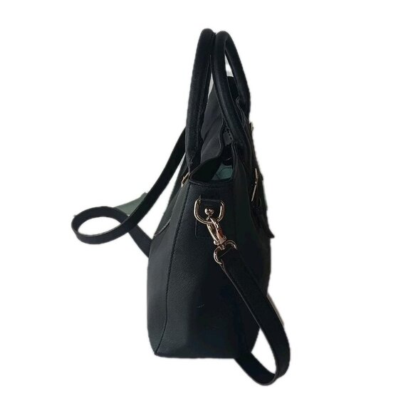 KATE SPADE Black Leather COVE Street GOLDIE Tote Handbag Crossbody Strap - Picture 4 of 16